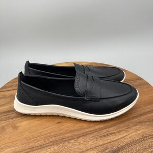 Cole Haan Zerogrand Meritt Loafers Womens Size 10 B Black Leather Casual Shoes